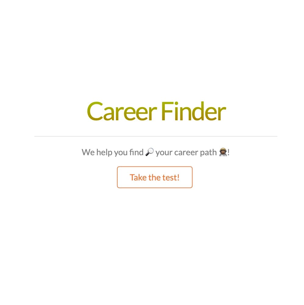 Career Finder — preview