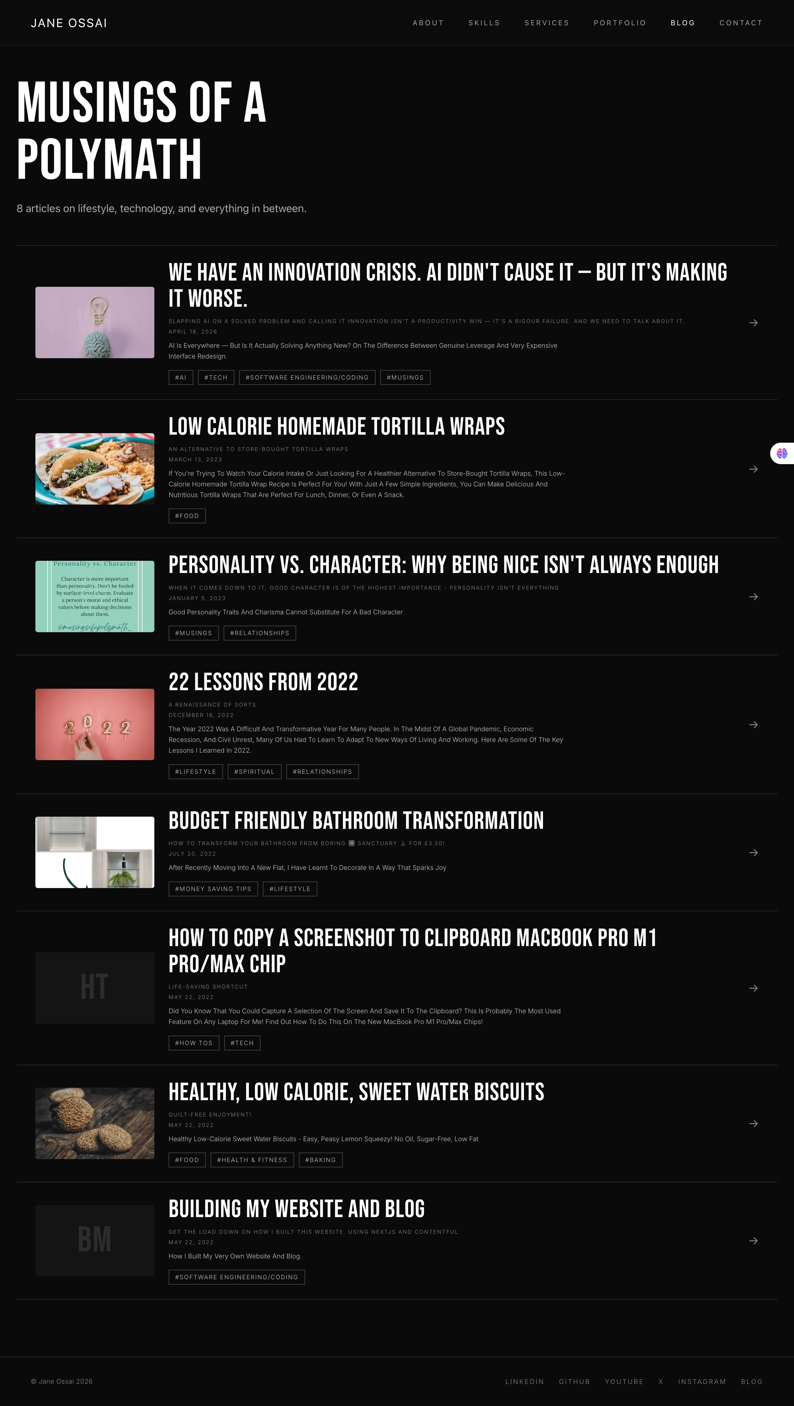 janeossai.com — blog