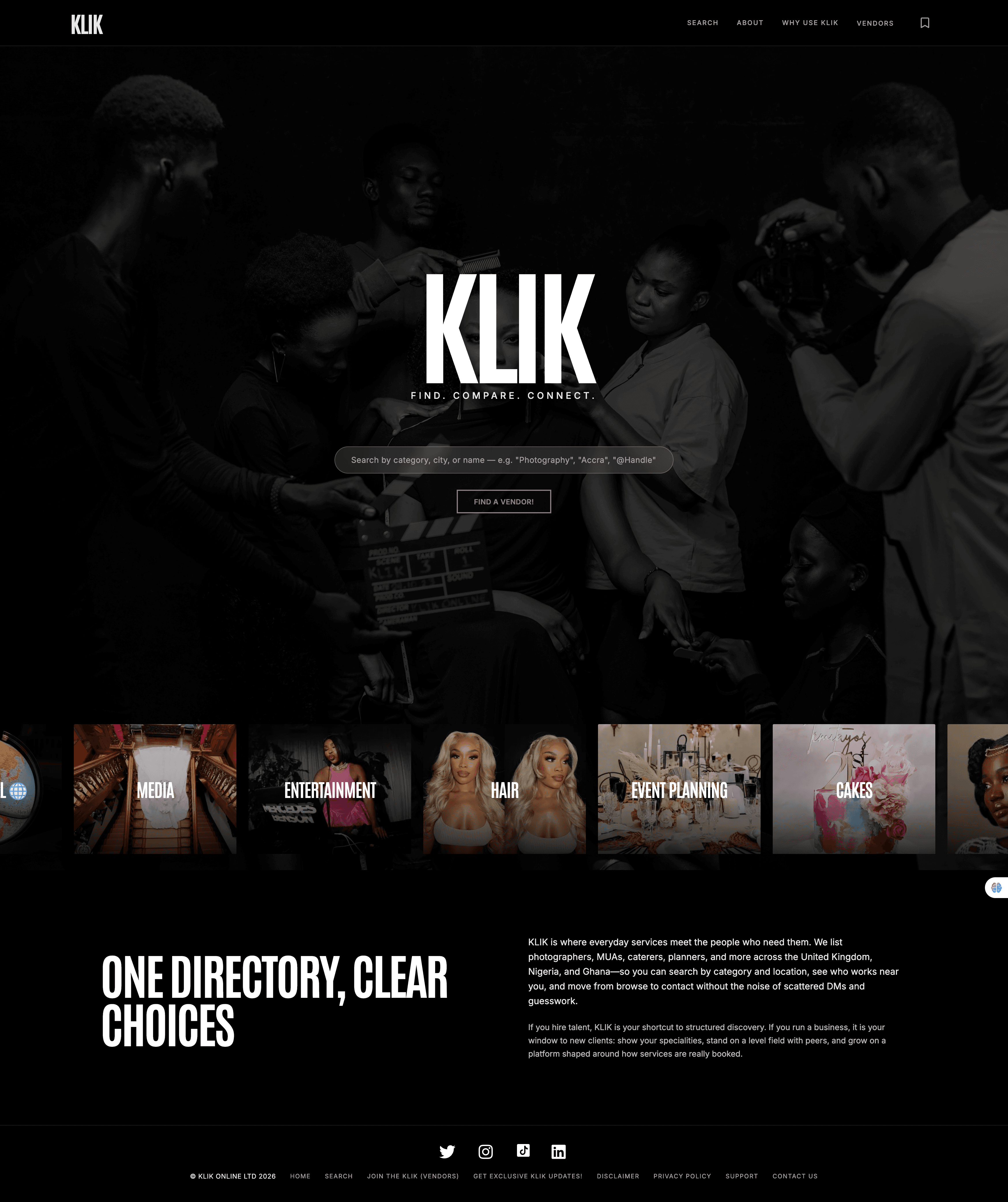 Klik — Vendor Discovery Platform — preview
