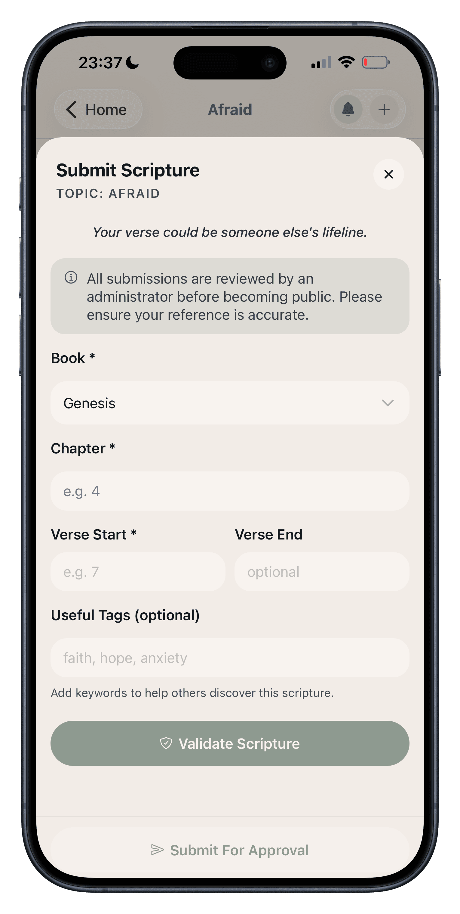 Scripture Mate — contribution submission